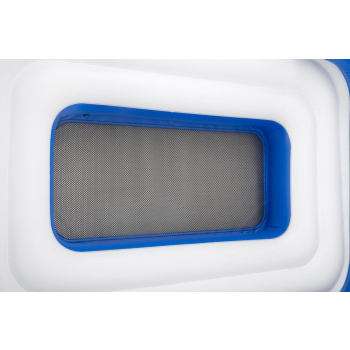 Duża Wyspa do pływania 6-osobowa BESTWAY 373x264x73cm + Daszek + Torba termiczna + Siateczkowe dno + Oparcia